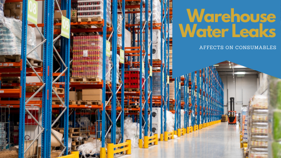 Water leaks in food storage warehouses
