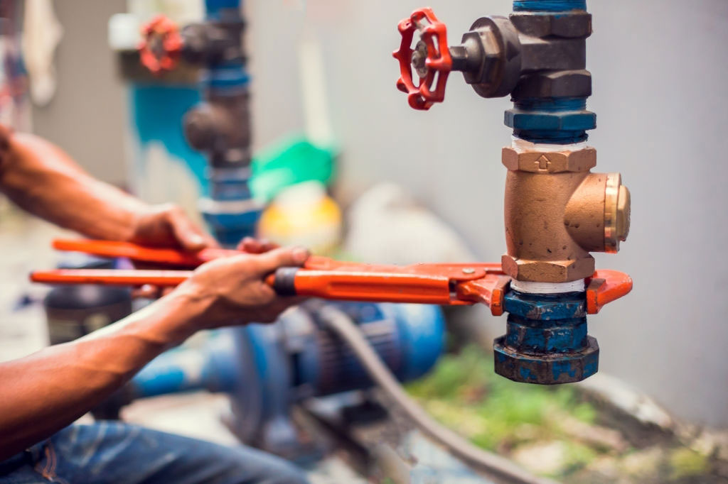 Broken commercial plumbing